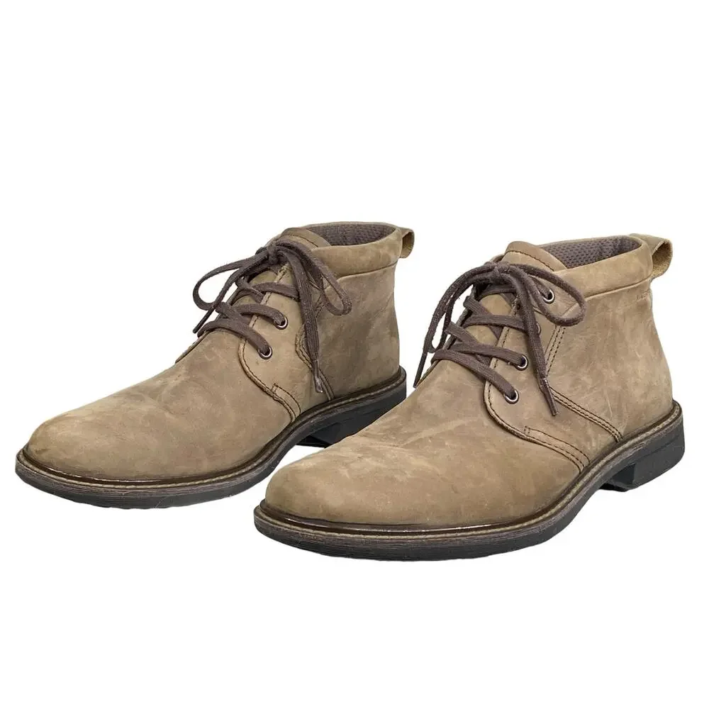 ECCO Mens Turn Brown Nubuck Chukka Boots Size US 8/8.5